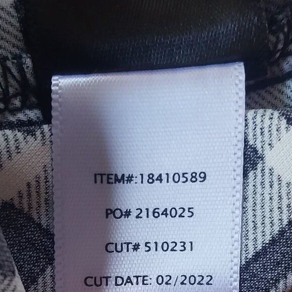 3 X Torrid Harper Plaid Flannel Shirt Size 3 Black& White 3/4 Sleeve Button-Down - Picture 7 of 7